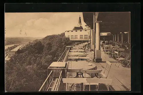 AK Pullach, Blick von den Bürgerbräuterrassen, Restaurant