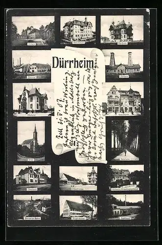 AK Dürrheim, Bahnhof, Borhaus, Villa Amalia