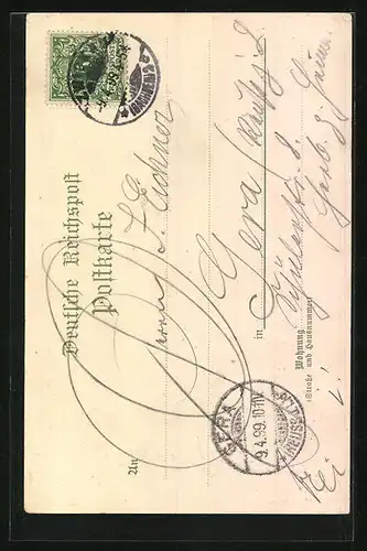 Lithographie Zwickau, Ortsansicht mit Kirche