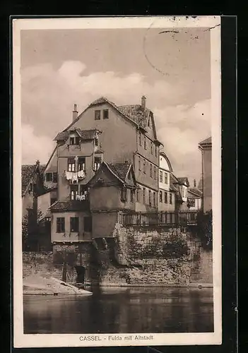 AK Cassel, Fulda mit Altstadt