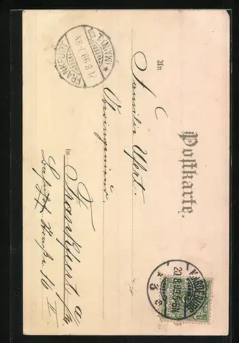 Lithographie Magdeburg, Ortspartie mit Dom