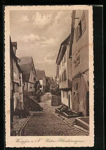 AK Wimpfen a. N., untere Blauturmgasse