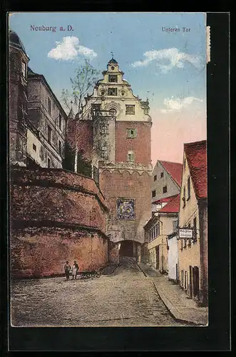 AK Neuburg a. D., Partie am unteren Tor