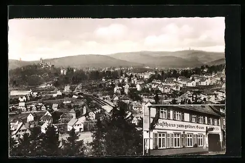 AK Königstein i. Taunus, Gasthaus zum grünen Baum, Hauptstrasse, Inh. Köster, Gesamtansicht