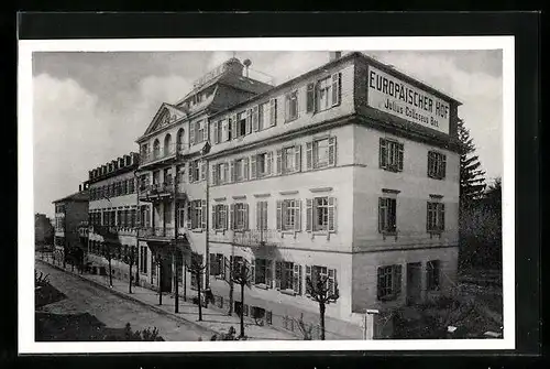 AK Bad Soden, Hotel Europäischer Hof, Bes. Julius Colloseus