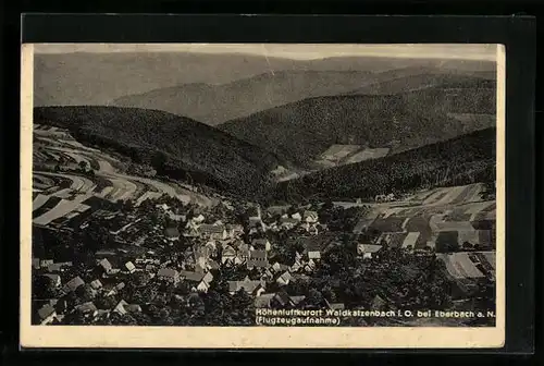 AK Waldkatzenbach i. O., Panorama vom Flugzeug aus