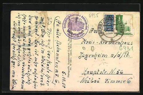 AK Waldkatzenbach i. O., Panorama vom Flugzeug aus