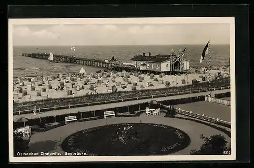 AK Zinnowitz, Ortspartie mit der Seebrücke