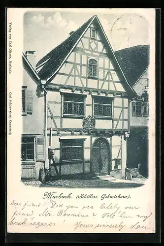 AK Marbach, Schillers Geburtshaus