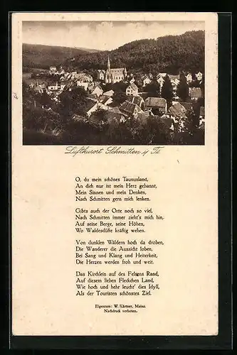 AK Schmitten i. Ts., Teilansicht mit Kirche