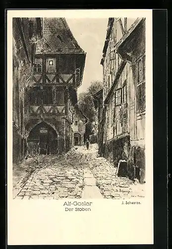 Künstler-AK Alt-Goslar, Der Stoben