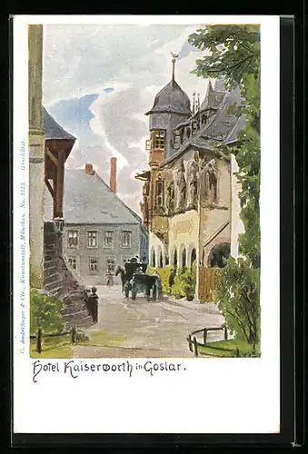 Künstler-AK Goslar, Hotel Kaiserworth