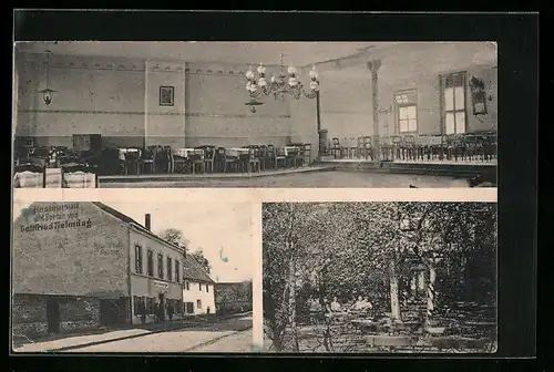 AK Westdorf, Restaurant Zum schwarzen Bär, Innenansicht, Garten