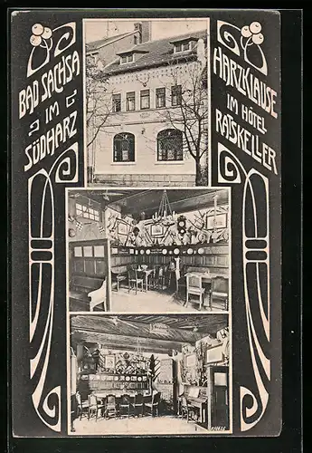 AK Bad Sachsa, Gasthaus Harzklause im Hotel Ratskeller
