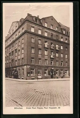 AK München, Hotel Paul Heyse, Paul Heysestrasse 22