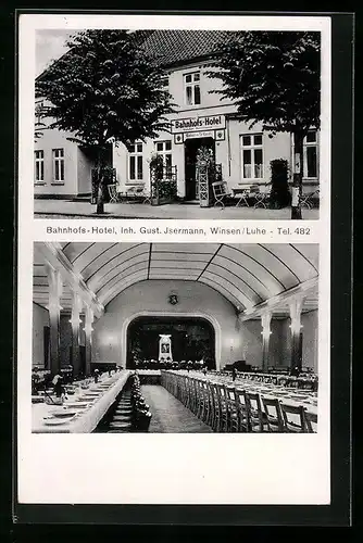 AK Winsen /Luhe, Bahnhofs-Hotel, Inh.: Gust. Isermann