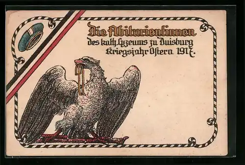 AK Duisburg, Absolvia des kath. Lyzeums 1917