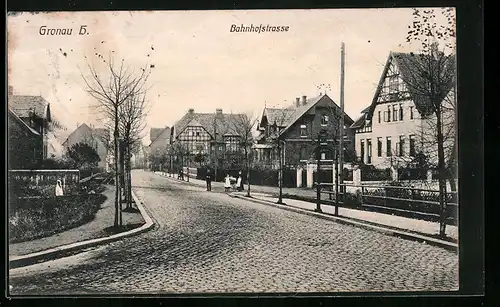 AK Gronau H., Blick auf die Bahnhofstrasse