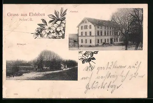 AK Elxleben /Schw.-R., Gasthof und Rittergut