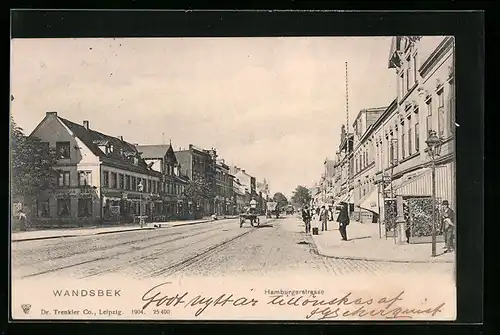 AK Wandsbek, Blick auf die Hamburgerstrasse