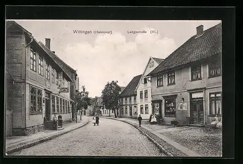AK Wittingen /Hannover, Blick auf die Langestrasse