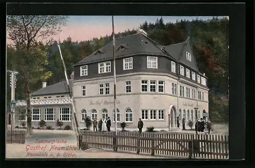 AK Neumühle a. d. Elster, Gasthof Neumühle