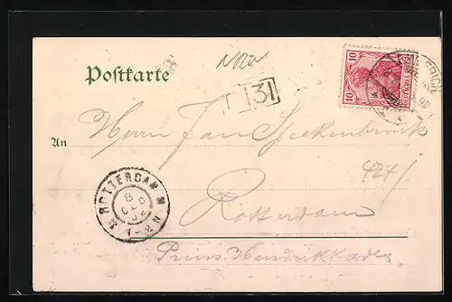 AK Emmerich a. Rh., Bahnhofstrasse mit Passanten