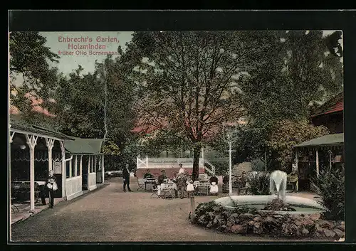 AK Holzminden, Gasthaus Enbrecht`s Garten