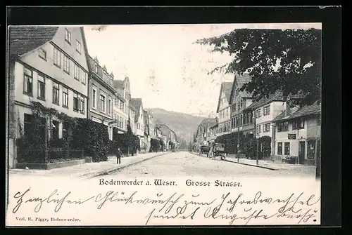 AK Bodenwerder a. Weser, Grosse Strasse
