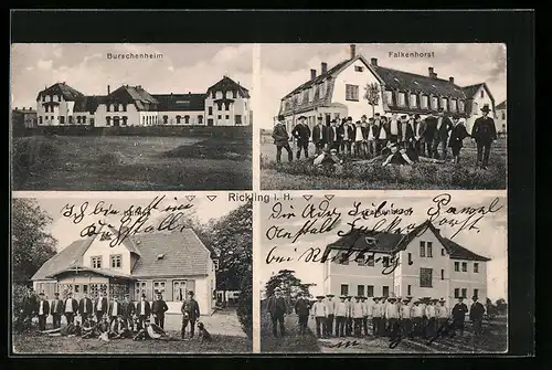 AK Rickling i. H., Burschenheim, Falkenhorst, Falkenburg