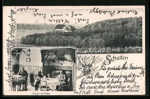 AK Stuttgart, Gasthaus Schatten, Jägerstüble