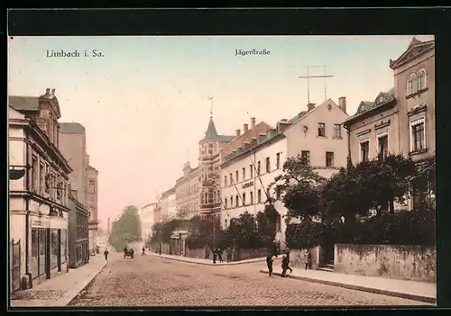AK Limbach /Sa., Partie in der Jägerstrasse