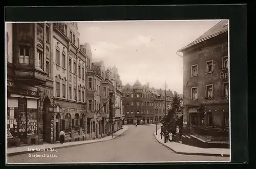 AK Limbach /Sa., Partie in der Gartenstrasse