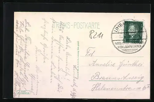 AK Limbach /Sa., Partie in der Gartenstrasse