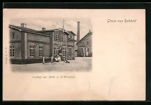 AK Rehhorst, Gasthof zur Eiche von F. Westphal