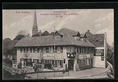 AK Bad Oldesloe, Restaurant Deutsches Haus, Fremdenzimmer