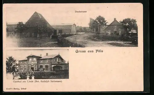 AK Pöhls, Dorfstrasse, Gasthof zur Linde