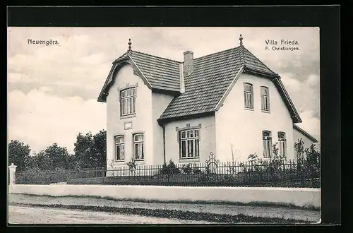 AK Neuengörs, Villa Frieda von F. Christiansen