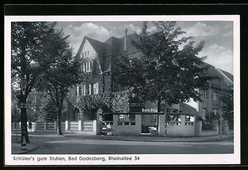 AK Bad Godesberg, Gasthaus Schlüters gute Stuben, Rheinallee 34