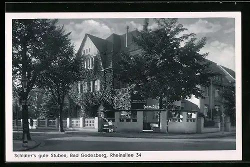 AK Bad Godesberg, Gasthaus Schlüters gute Stuben, Rheinallee 34