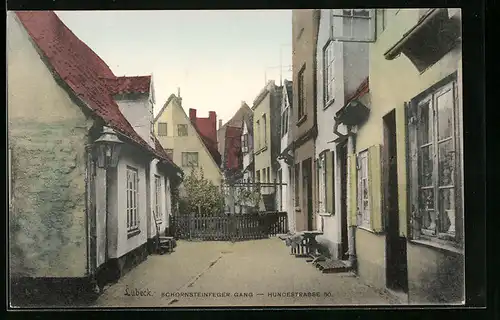 AK Lübeck, Schornsteinfeger Gang, Hundestrasse 50
