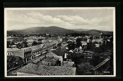 AK Mukacevo, Teilansicht mit Bergen