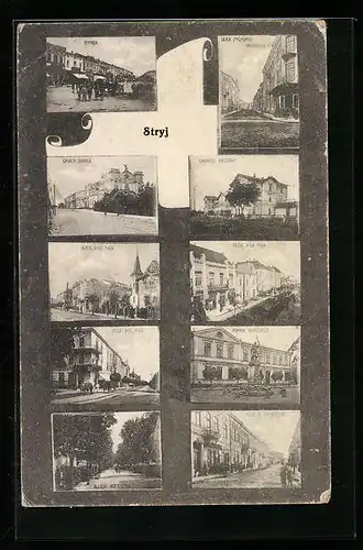 AK Stryj, Denkmal, Marktplatz