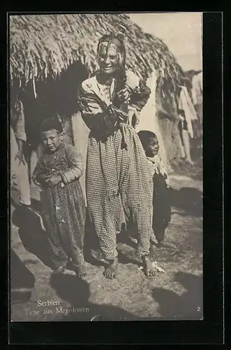 AK Serbien, Type aus Mazedonien, Sinti und Roma / Zigeuner