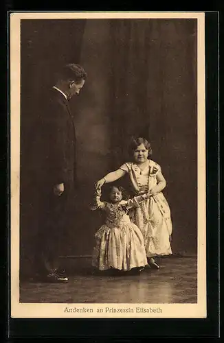 AK Andenken an Prinzessin Elisabeth, Liliputanerin