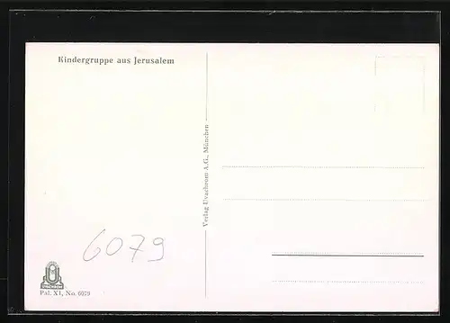 AK Jerusalem, Kindergruppe, arabische Volkstypen