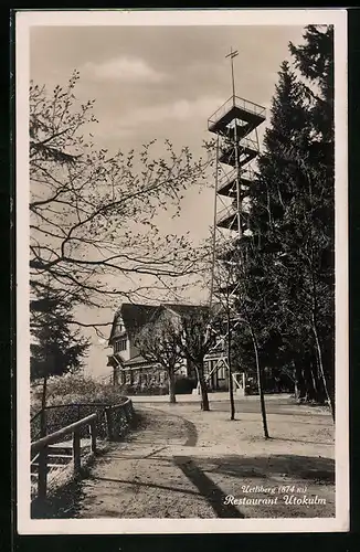 AK Uetliberg, Restaurant Utokulm mit Aussichtsturm