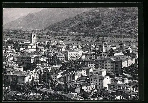 AK Sondrio, Panorama vom Ort