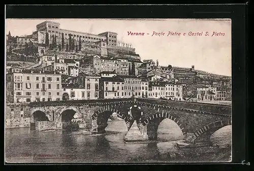AK Verona, Ponte Pietra e Castel S. Pietro