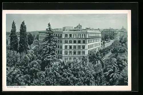 AK Rom, Eden-Hotel aus der Vogelschau